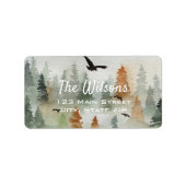 Misty Forest Rücksendeadressen-Aufklebers Adressaufkleber (Vorne)