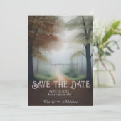 Misty Forest Save The Date (Stehend Vorderseite)