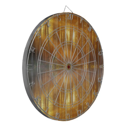 Misty Forest Scene Dartscheibe (Vorderseite Links)