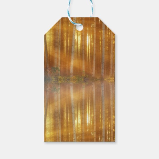 Misty Forest Scene Geschenkanhänger (Vorderseite)