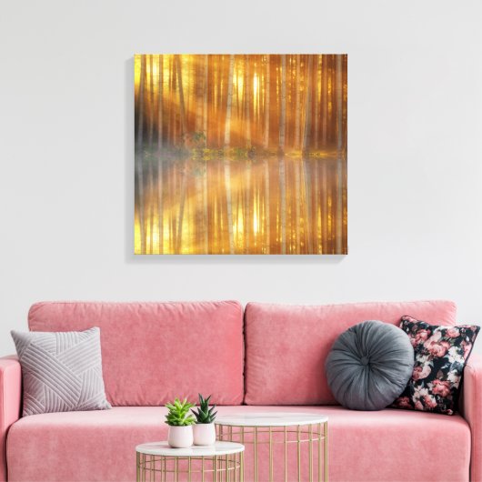 Misty Forest Scene Leinwanddruck (Insitu (Wohnzimmer))