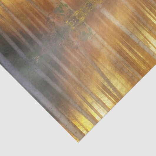 Misty Forest Scene Seidenpapier (Ausschnitt)