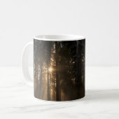 Misty Forest Sunrise Kaffeetasse (Vorderseite Links)