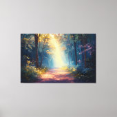 Misty Forest Train as Dawn Breaks Leinwanddruck (Vorderseite)