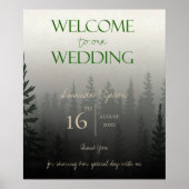 Misty Forest Trees heißt Sie herzlich willkommen b Poster (Vorne)
