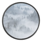 Misty Forest Valley Eishockey Puck (Vorderseite)