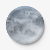 Misty Forest Valley Pappteller (Vorderseite)