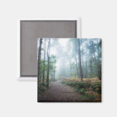 Misty Forest Walk Magnet (Vorderseite/Rückseite)