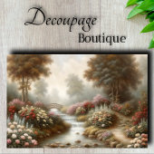 Misty Garden Stream Decoupage Seidenpapier