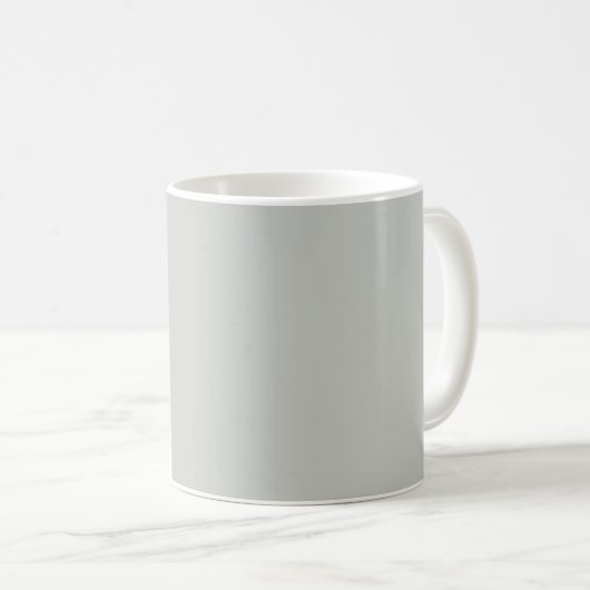 Misty Gray Green Solid Color Kaffeetasse (VorderseiteRechts)