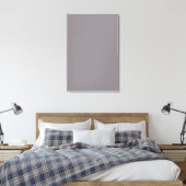 Misty Gray Grey Solid Trend - Hintergrund Leinwanddruck (Insitu (Schlafzimmer))