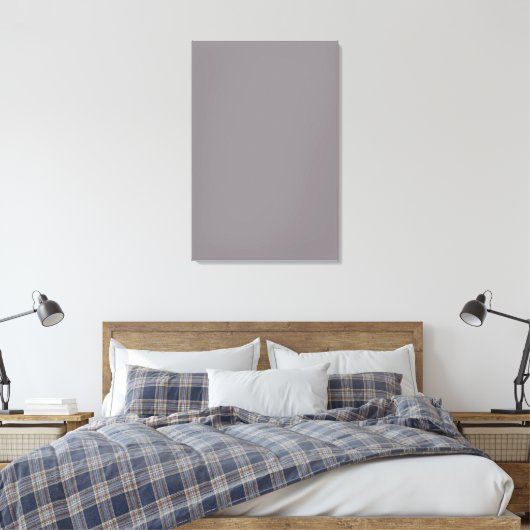 Misty Gray Grey Solid Trend - Hintergrund Leinwanddruck (Insitu (Schlafzimmer))
