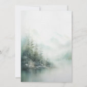 Misty green forest Wedding Table Seating Card Einladung (Rückseite)