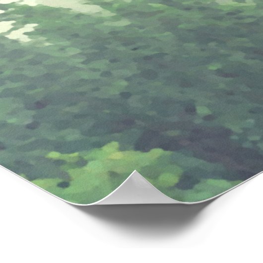 Misty Green Pines 26 Table Wedding Seating Chart Poster (Ecke)