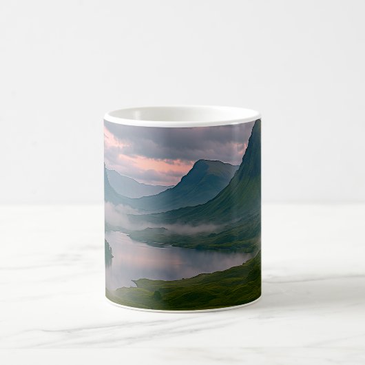 Misty Highland Loch Kaffeetasse (Mittel)