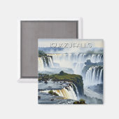 Misty Iguazu Falls Argentina Magnet (Vorderseite/Rückseite)