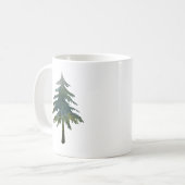 Misty Kiefernbäume in den Wald Kaffeetasse (Vorderseite Links)