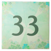 Misty Kleeblatt House Number Tile Fliese (Vorderseite)