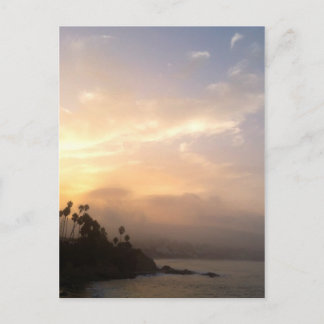 Misty Laguna Beach Sunrise Postcard Postkarte