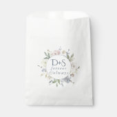 Misty Lake | Dusty Floral Always Forever Monogram Geschenktütchen (Vorderseite)