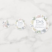 Misty Lake | Dusty Floral Always Forever Monogram Konfetti (Vorderseiten)