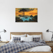 Misty Lake Leinwanddruck (Insitu (Schlafzimmer))