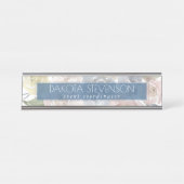 Misty Lake | Lieblich weich, trostlos, florenhaft, Schreibtischnamensplakette (Vorderseite )