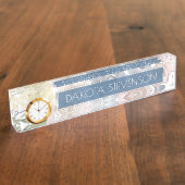 Misty Lake | Lovely Soft Dusty Hued Branding Namensplakette (Seite)