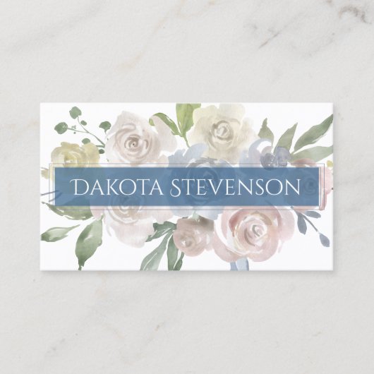 Misty Lake | Lovely Soft Dusty Hued Branding Visitenkarte (Vorderseite)