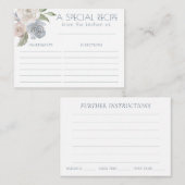 Misty Lake | Schöne weiche, duftende Blumenzitze Begleitkarte (Vorne/Hinten)