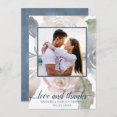 Misty Lake | Schönes weiches, trostloses, huedfarb Dankeskarte (Vorne/Hinten)