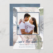 Misty Lake | Schönes weiches, trostloses, huedfarb Save The Date (Vorne/Hinten)