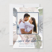 Misty Lake | Schönes weiches, trostloses, huedfarb Save The Date (Vorderseite)