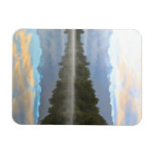 Misty Lake Trees Reflection Ruhige Lage Foto Magnet (Horizontal)