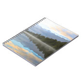 Misty Lake Trees Reflection Ruhige Lage Foto Notizblock (Linke Seite)