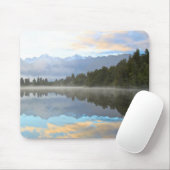 Misty Lake Trees Reflection Tranquil Nature Photo Mousepad (Mit Mouse)