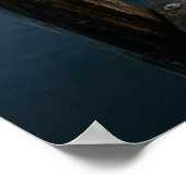 Misty Lake Wooden Pier Calm View Poster (Ecke)