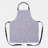 Misty Lavender White Cosmos Floral Pattern Schürze (Vorderseite)