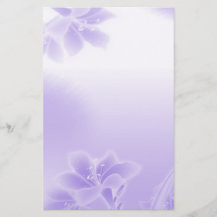 Misty lila Floral Briefpapier