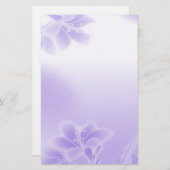 Misty lila Floral Briefpapier (Vorne/Hinten)