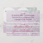 Misty Lila Petunias Weddding Einladung (Vorne/Hinten)