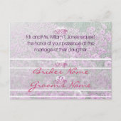Misty Lila Petunias Weddding Einladung (Vorderseite)