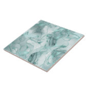 Misty Marble Abstract Pattern Light Teal ID705c Fliese (Seite)