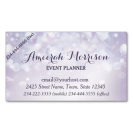 Misty Mauve Bokeh Event Magnetic Business Card Magnetische Visitenkarte
