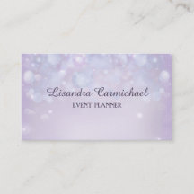 Misty Mauve Bokeh Event Planner Business Cards