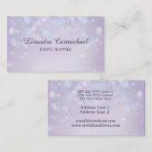 Misty Mauve Bokeh Event Planner Business Cards Visitenkarte (Vorne/Hinten)