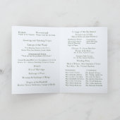 Misty Mauve & Green Nuptial Mass mit Foto Programm (Innenseite)