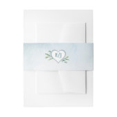 Misty Meadow and Heart Monogram Einladungsbanderole (Vorderseite Beispiel)