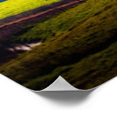 Misty Meadow in Autumn Poster (Ecke)