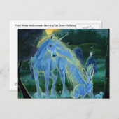 "Misty Midsommers Morning" Unicorn Postkarte (Vorne/Hinten)